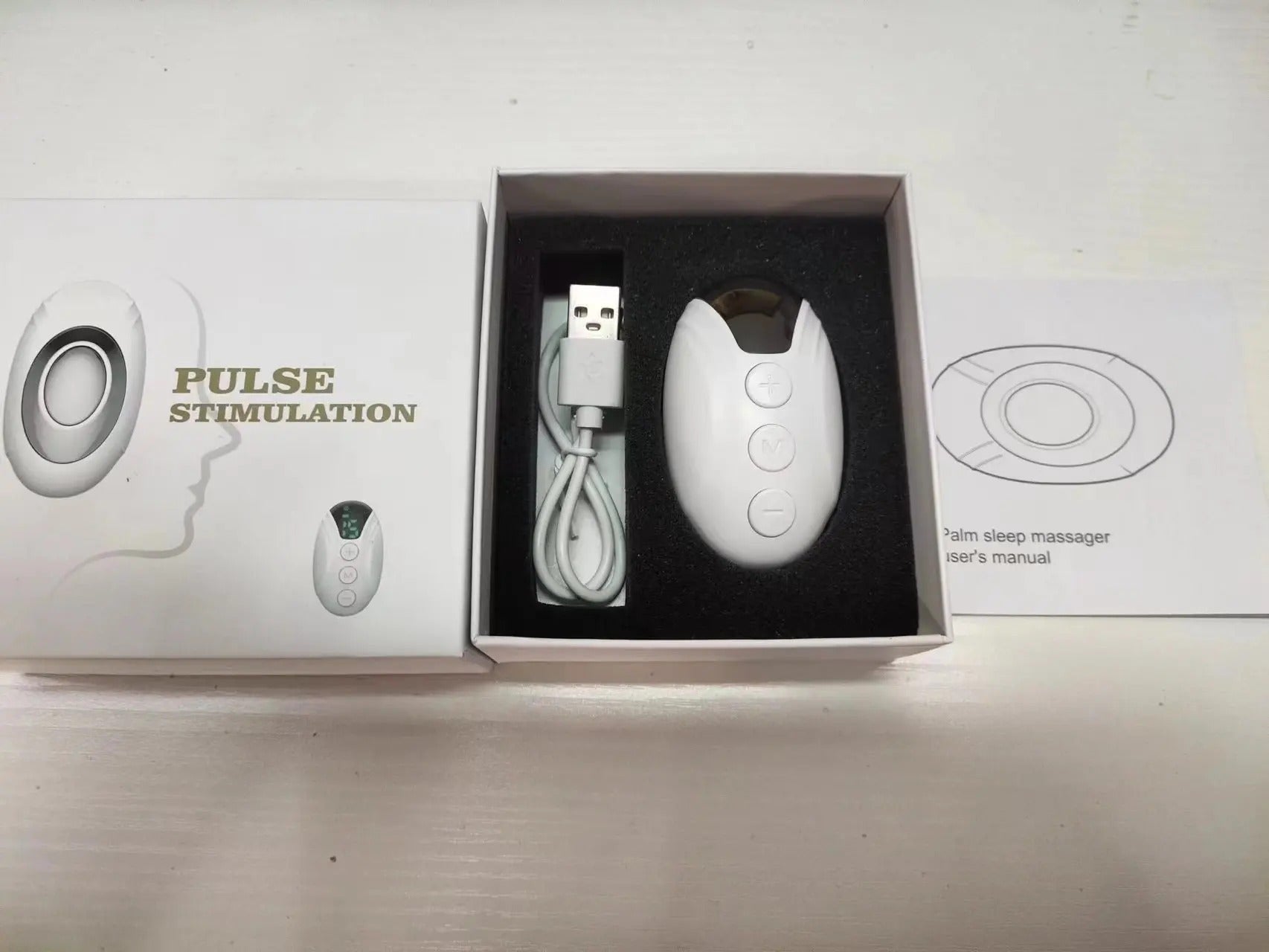 Vayb Microcurrent Sleep Aid Palm Massager for Insomnia Stress Anxiety Relief